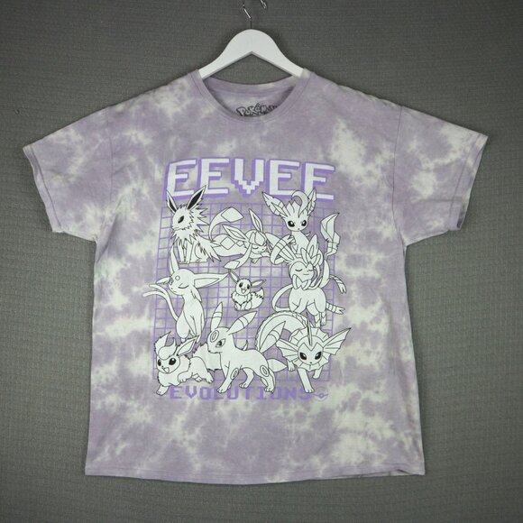 Evee Evolutions Purple Tie Dye Pokemon 2023 XL - Picture 1 of 7